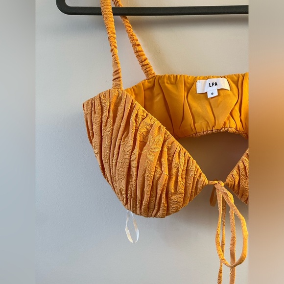 LPA Robin Scrunchie Bralette Top in Tangerine Dream - Picture 5 of 9